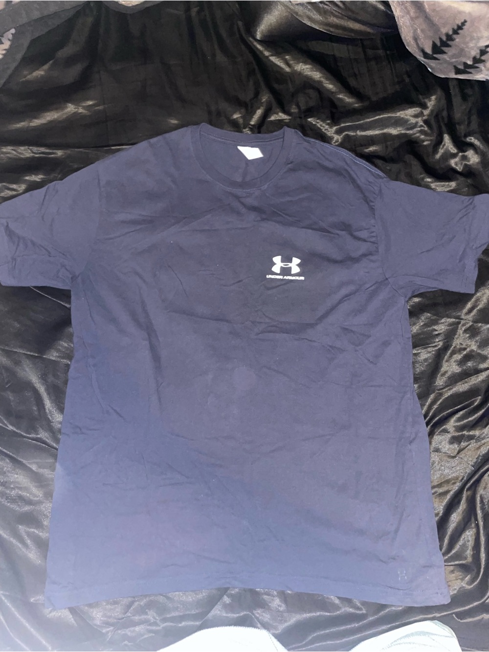 Under Armour Navy Short Sleeve T-Shirt with White Logo
